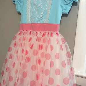 Charming Pink and Blue Kids Dress
